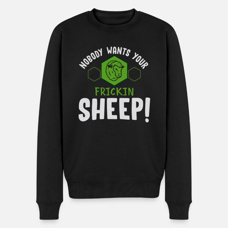 Brettspiel, Brettspiel Brettspiel Siedler, Schafe, - Männer Premium Bio Pullover - Schwarz