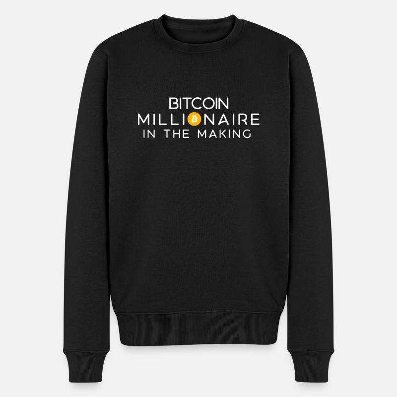 Bitcoin Millionaire Funny Crypto Cryptocurrencies - Männer Premium Bio Pullover - Schwarz