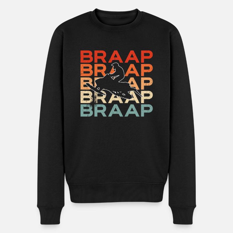 Schneemobil Schneemobilfahren - Männer Premium Bio Pullover - Schwarz
