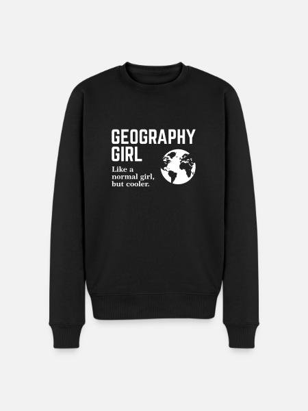 Geographie Mädchen - Männer Premium Bio Pullover - Schwarz