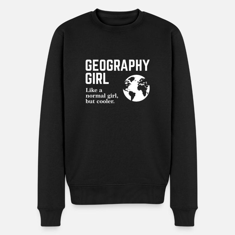 Géographie fille - Pull Premium bio Homme - noir