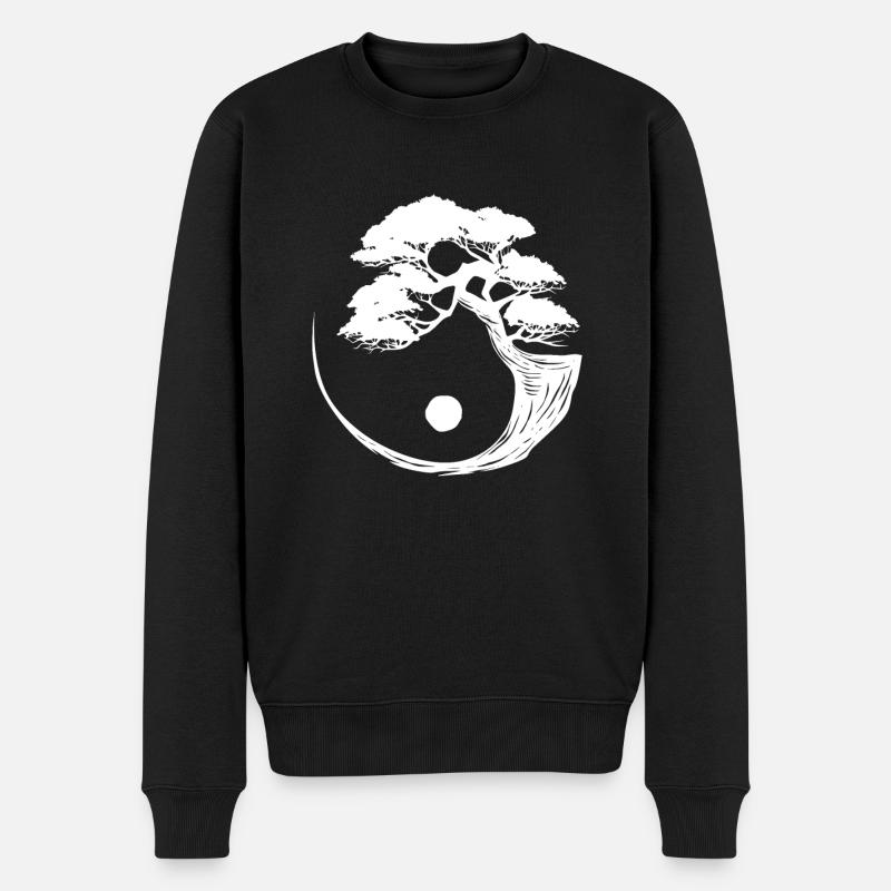 Bonsai Baum - Männer Premium Bio Pullover - Schwarz