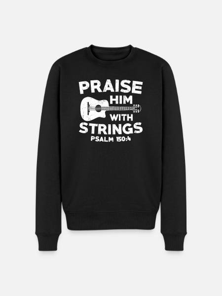 Christian Music Guitar Jesus Apparel - Men's Premium Organic Jumper - black