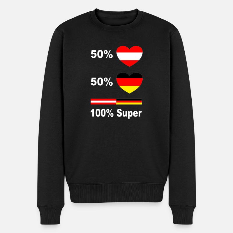 Austria Germany gift idea - Men's Premium Organic Jumper - black