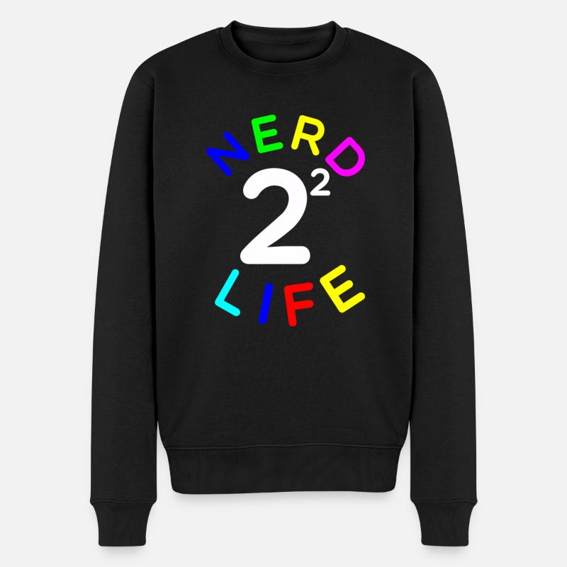 Nerd Math Life - Männer Premium Bio Pullover - Schwarz