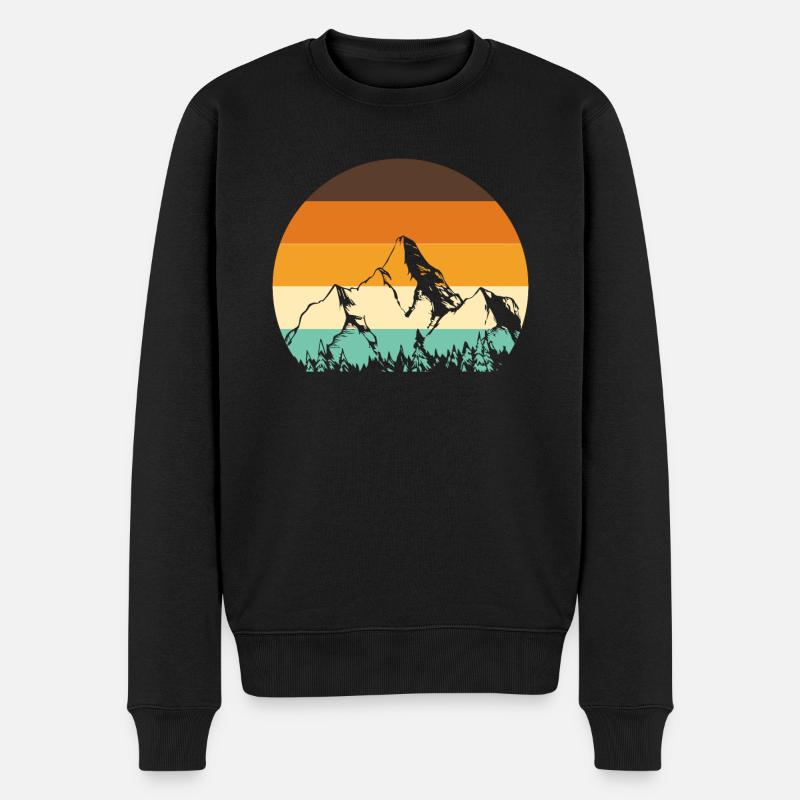 Cadeau de randonnée dans la nature et les montagnes - Pull Premium bio Homme - noir