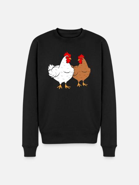 Kyllinger høns kyllinger - Økologisk premium-sweatshirt til mænd - sort