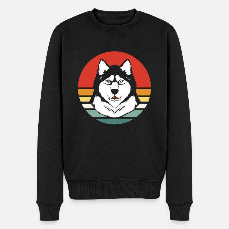 Chien de traîneau Malamute - Pull Premium bio Homme - noir