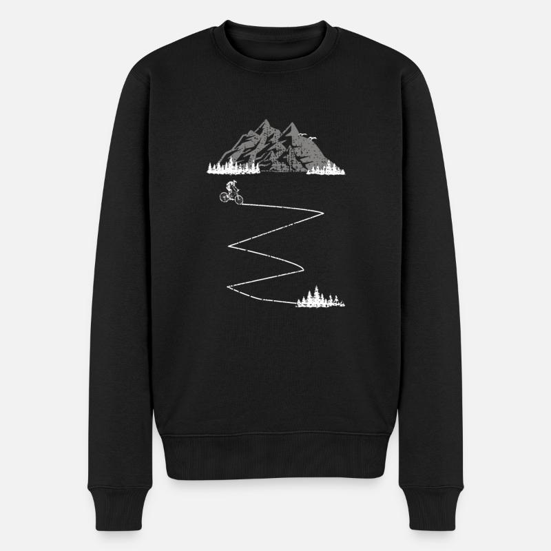 Les vrais gars descendent - Pull Premium bio Homme - noir