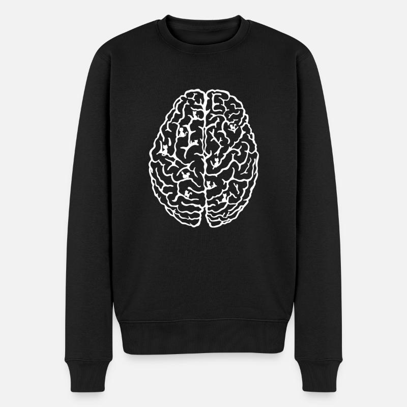 Cerveau de chat - Pull Premium bio Homme - noir