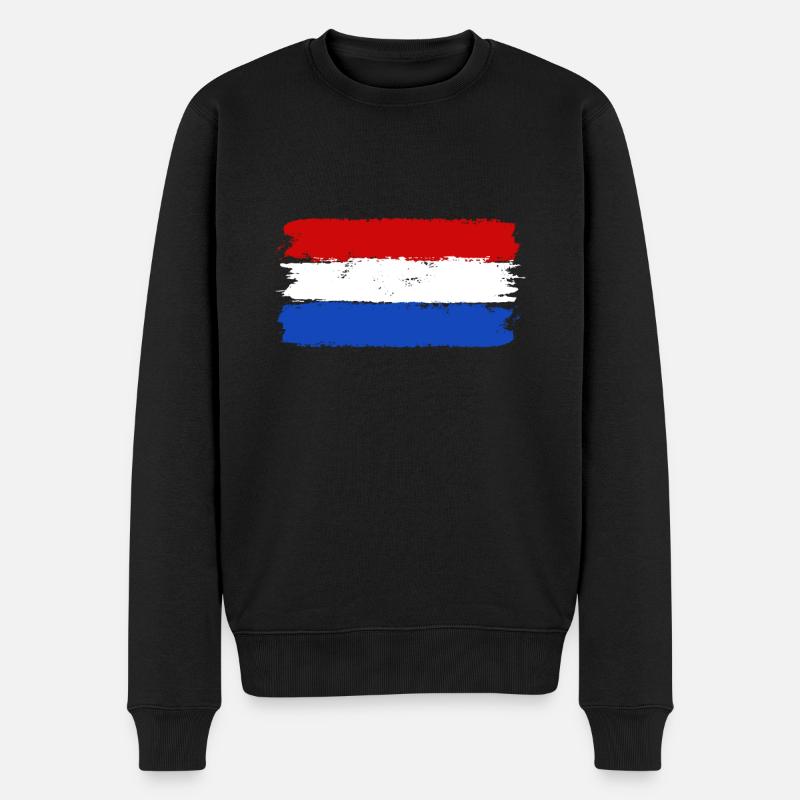 Holland - Männer Premium Bio Pullover - Schwarz