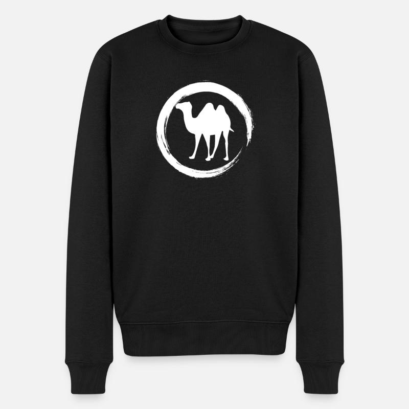 camel - Männer Premium Bio Pullover - Schwarz