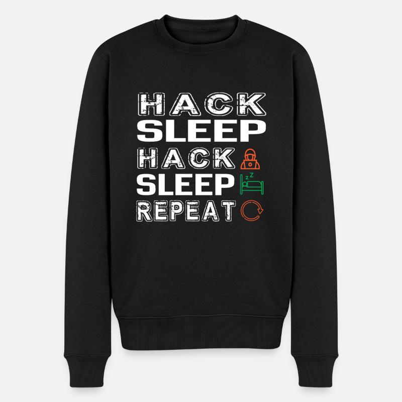 Hacker Hacking Programming Computer - Men's Premium Organic Jumper - black
