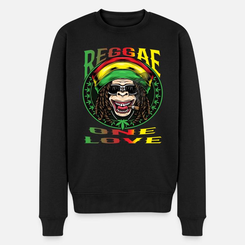 One Love - Männer Premium Bio Pullover - Schwarz