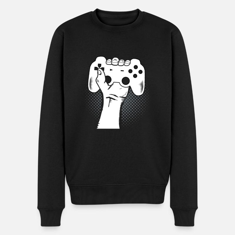 Controller Gamer Macht | Gaming - Männer Premium Bio Pullover - Schwarz