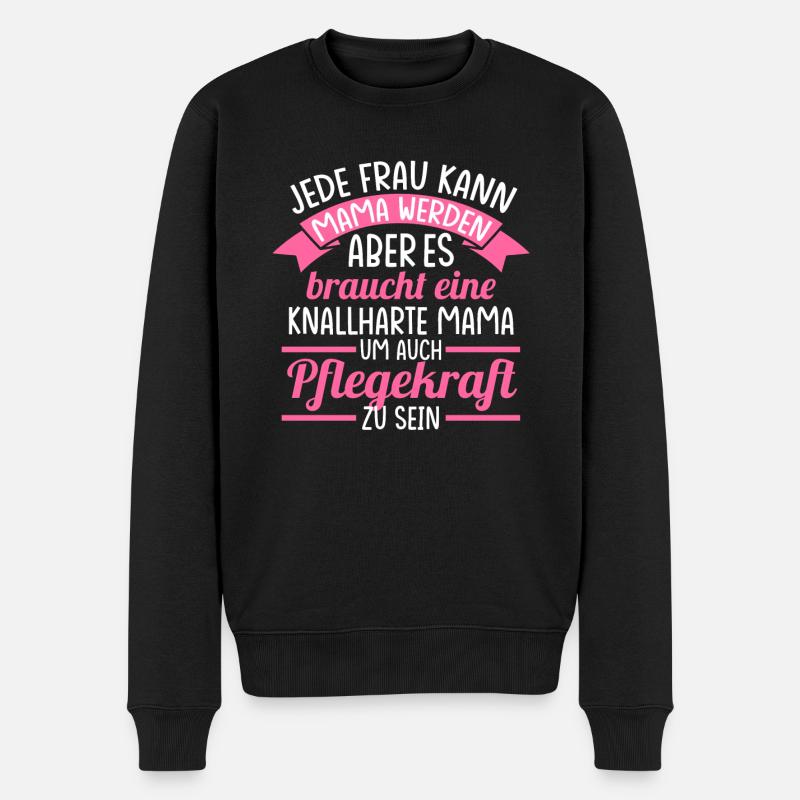 Pflegekraft Pflegekräfte Beruf Geschenk - Männer Premium Bio Pullover - Schwarz