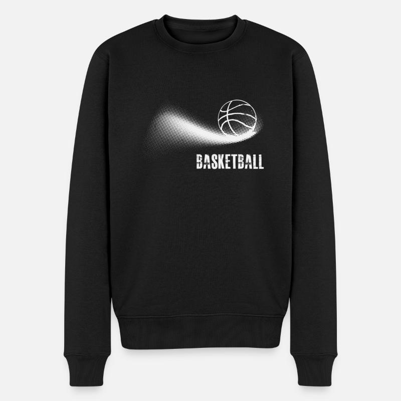 Basketball Word Cloud Gaming Geschenk - Männer Premium Bio Pullover - Schwarz