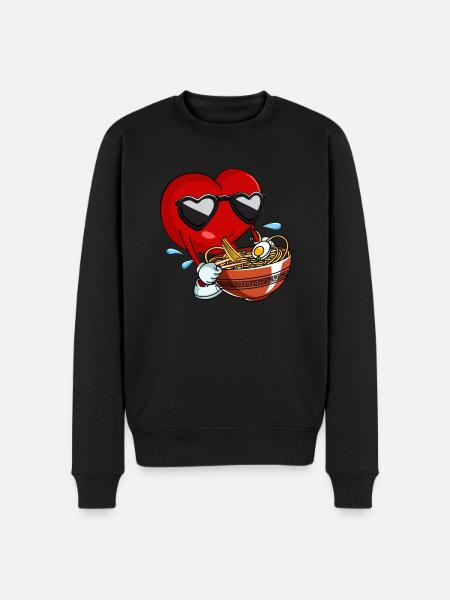 Valentines Day Boys Ramen Japanese - Men's Premium Organic Jumper - black
