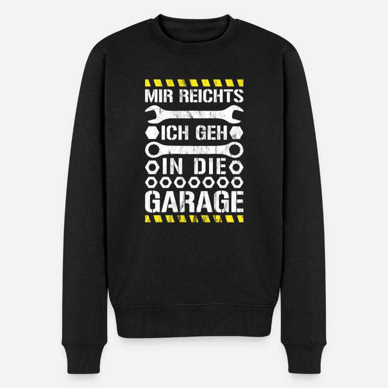 Mir Reichts Ich Geh In Die Garage KFZ Mechaniker - Männer Premium Bio Pullover - Schwarz