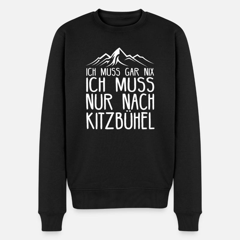 Kitzbühel Österreich Skifahren Geschenkidee - Männer Premium Bio Pullover - Schwarz