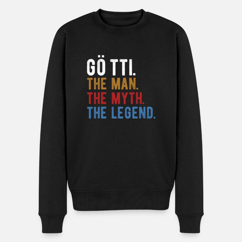 Götti Taufgötti Firmgötti Göti - Männer Premium Bio Pullover - Schwarz