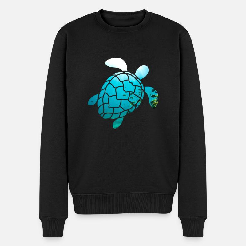 Tortue de mer - Pull Premium bio Homme - noir