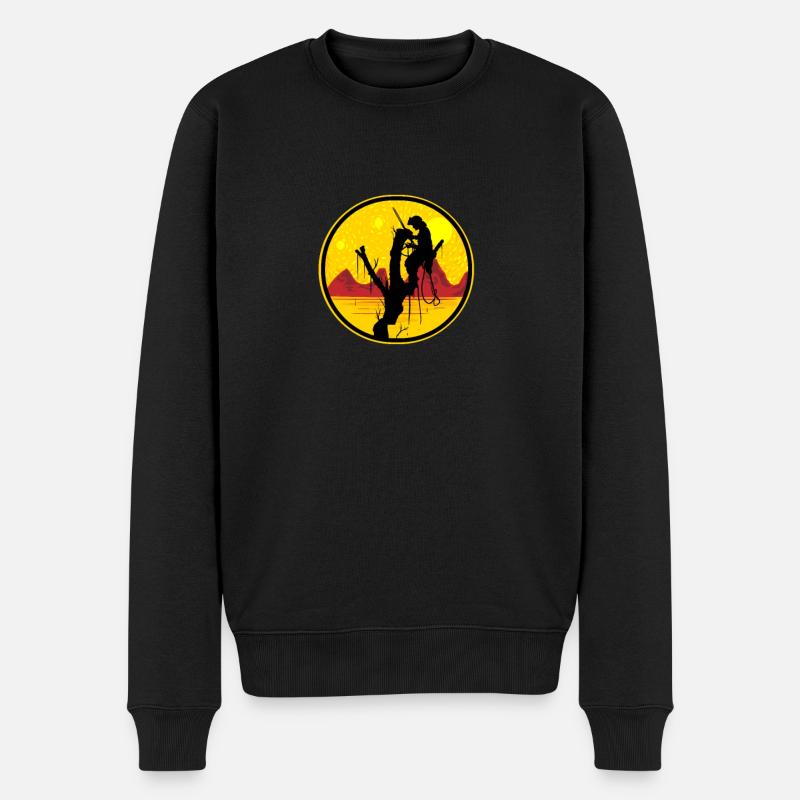 Baumkletterer Baumpfleger Arborist Baumpflege - Männer Premium Bio Pullover - Schwarz