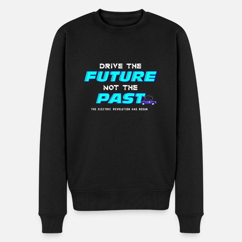 Fahren Sie das zukünftige Elektroauto-Automobilgeschenk - Männer Premium Bio Pullover - Schwarz