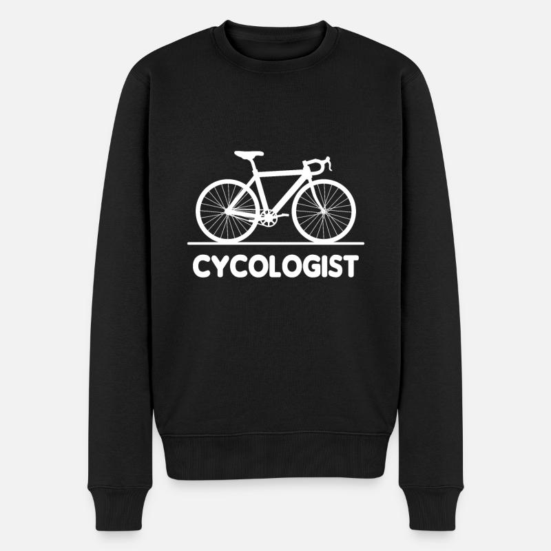 Cycologist - Männer Premium Bio Pullover - Schwarz