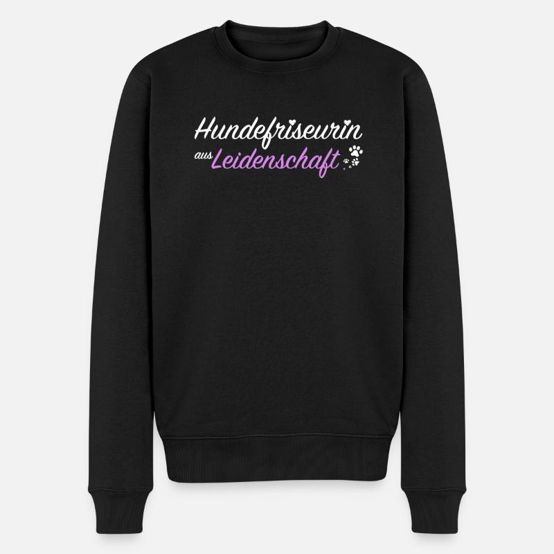 Hundefriseurin Hundesalon Tierfriseur Geschenkidee - Männer Premium Bio Pullover - Schwarz