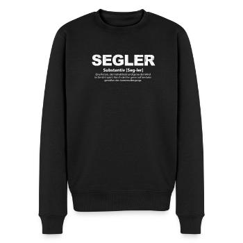 Segler Substantiv - Männer Premium Bio Pullover - Schwarz - Vorne - Nico (187cm)