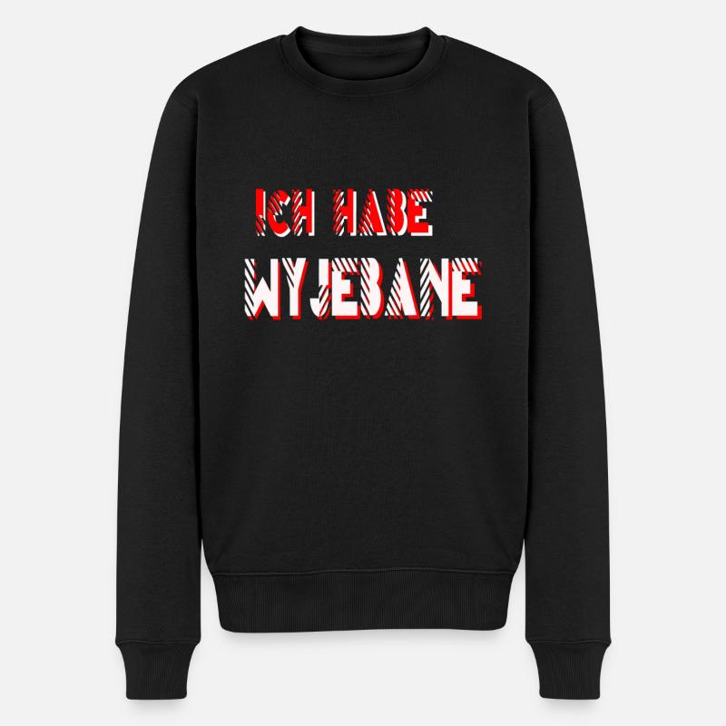 Polen Spruch - Wyjebane Polska - Männer Premium Bio Pullover - Schwarz