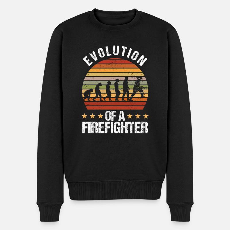 Firefighter Evolution Fire Department - Men's Premium Organic Jumper - black