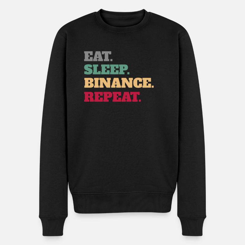 Cryptocurrency Currency Binance - Männer Premium Bio Pullover - Schwarz