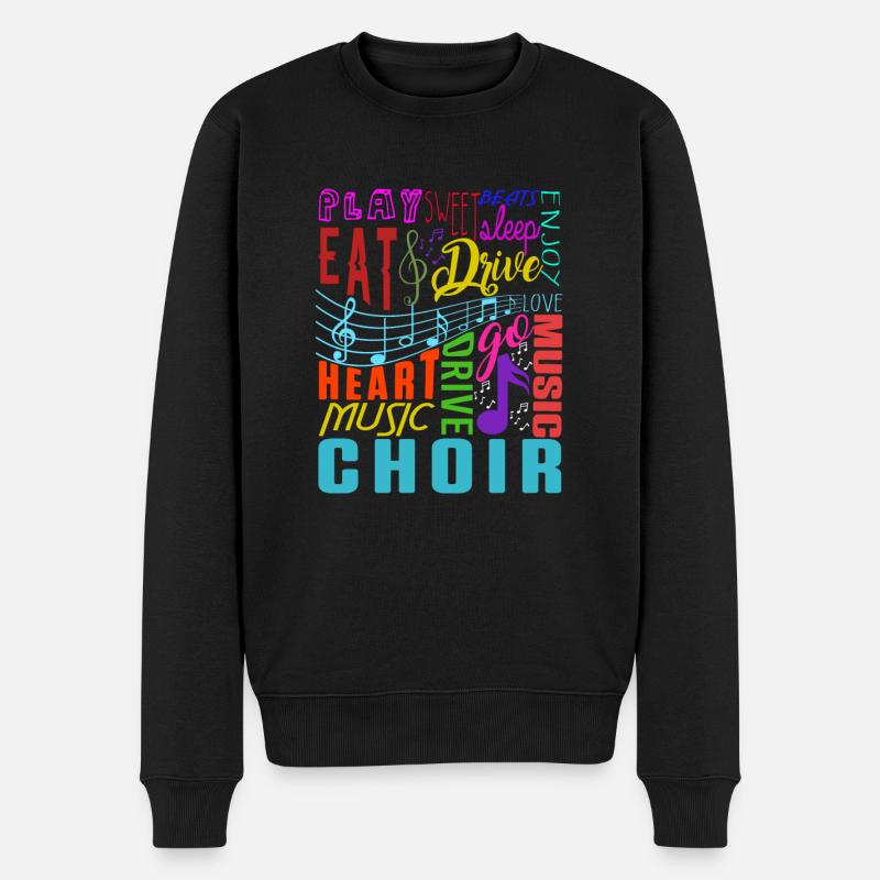 Chormusik Chor Chor Musik Dirigent Geschenk - Männer Premium Bio Pullover - Schwarz