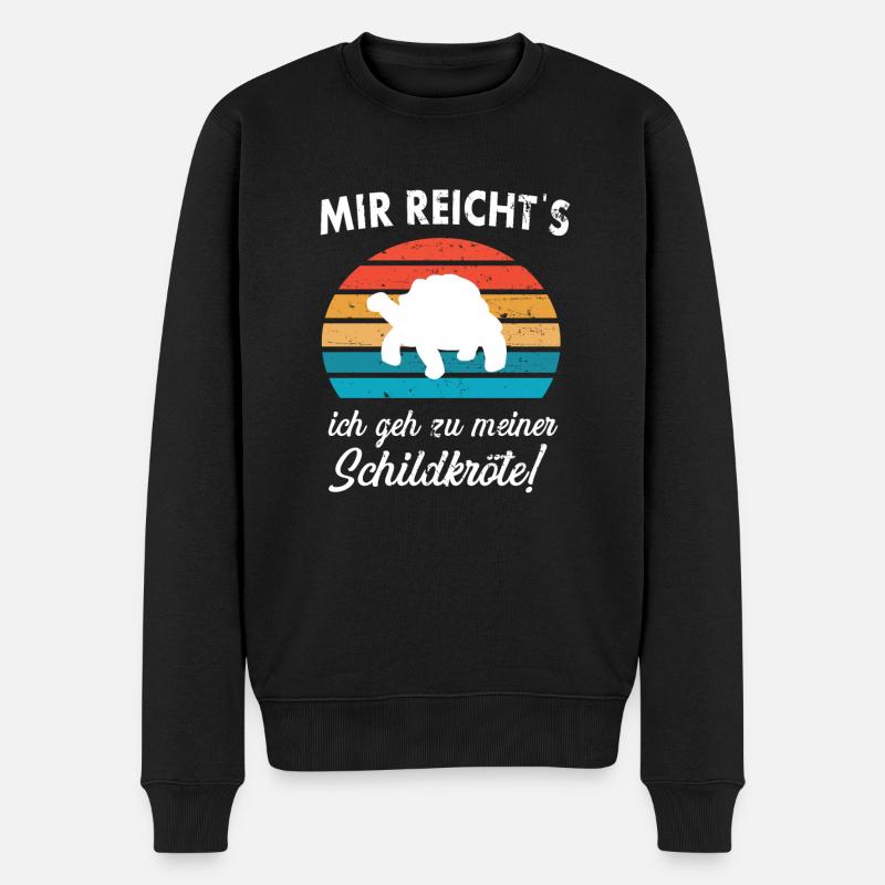 Mir reichts ich geh zu meiner Schildkröte - Männer Premium Bio Pullover - Schwarz