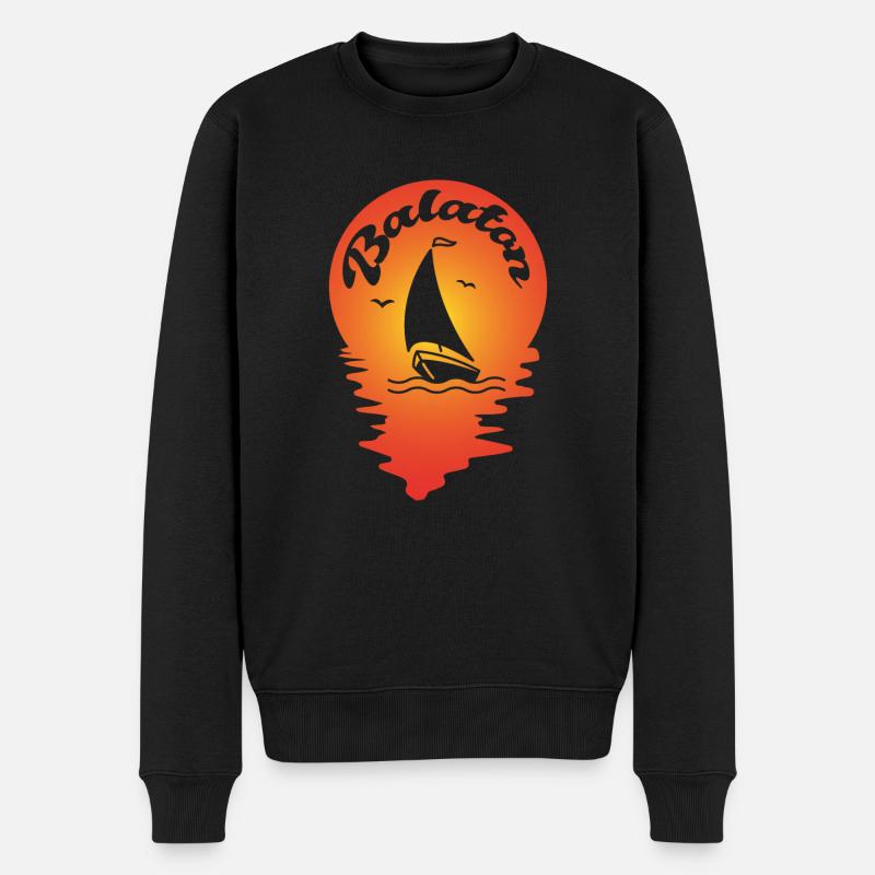 Balaton - Männer Premium Bio Pullover - Schwarz