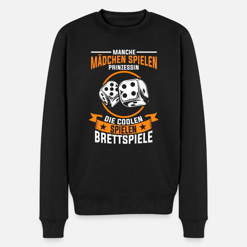 Brettspiele Mädchen - Männer Premium Bio Pullover - Schwarz