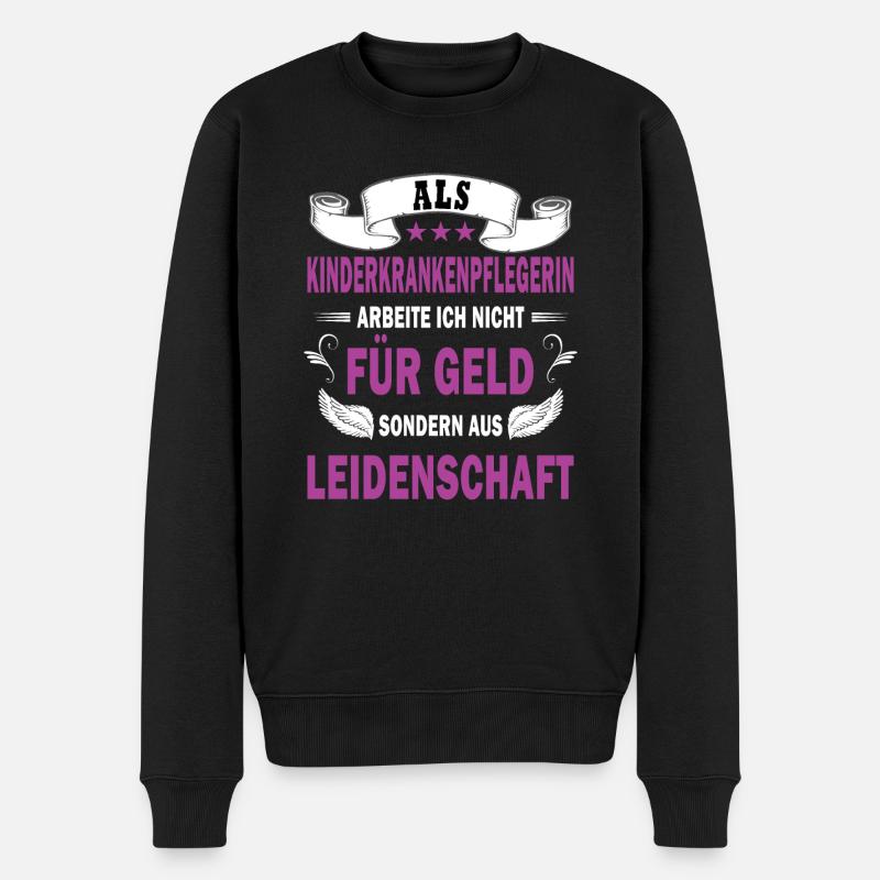 Kinderkrankenpflege Kinderkrankenpflegerin Beruf - Männer Premium Bio Pullover - Schwarz