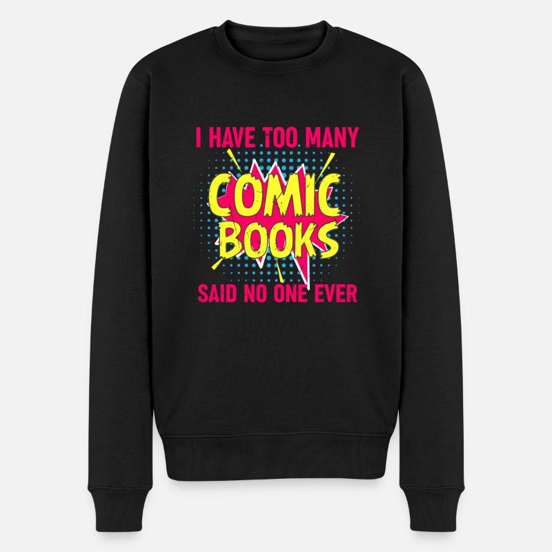 Comics Comic Heft Geschenk Heft - Männer Premium Bio Pullover - Schwarz