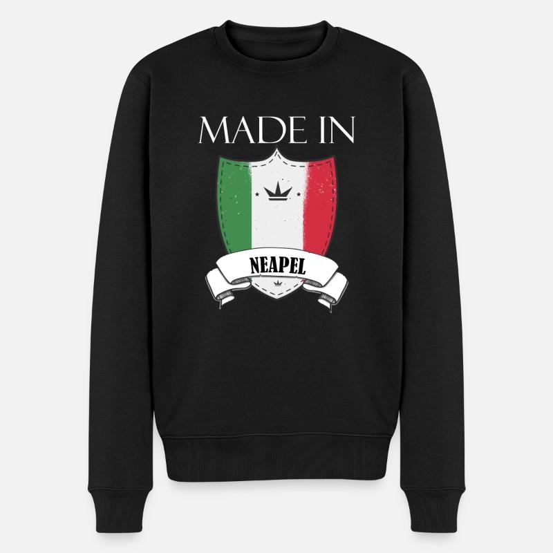 Made in Neapel - Männer Premium Bio Pullover - Schwarz