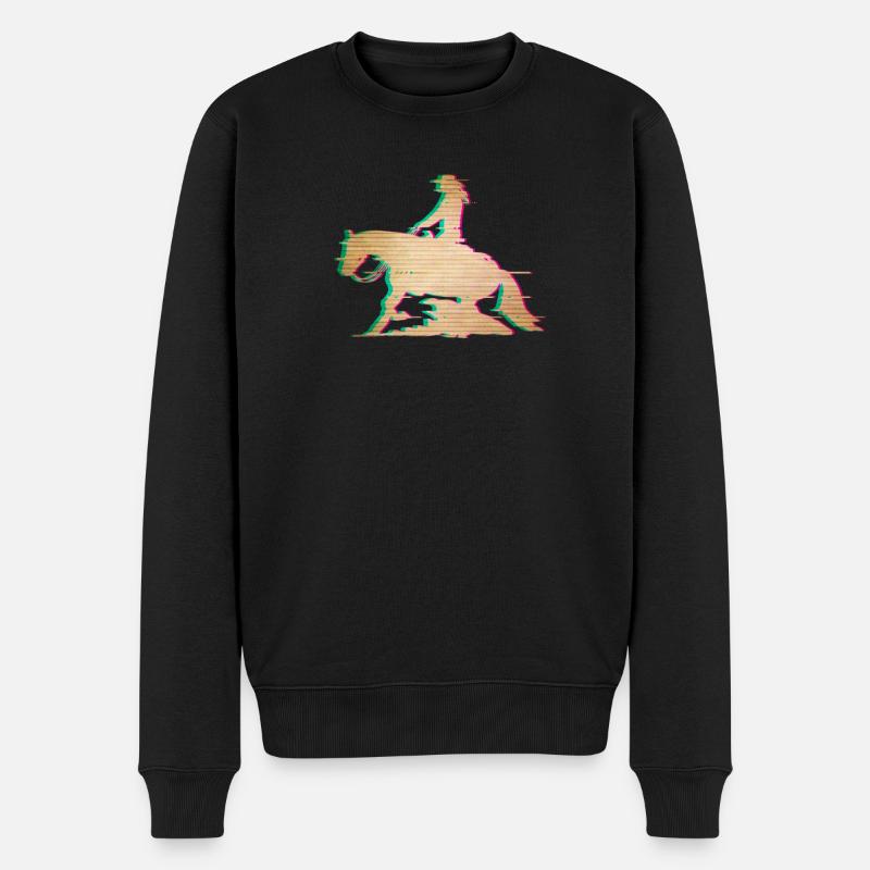 Westernreiten Reining Reiter Pferdeliebe Geschenk - Männer Premium Bio Pullover - Schwarz