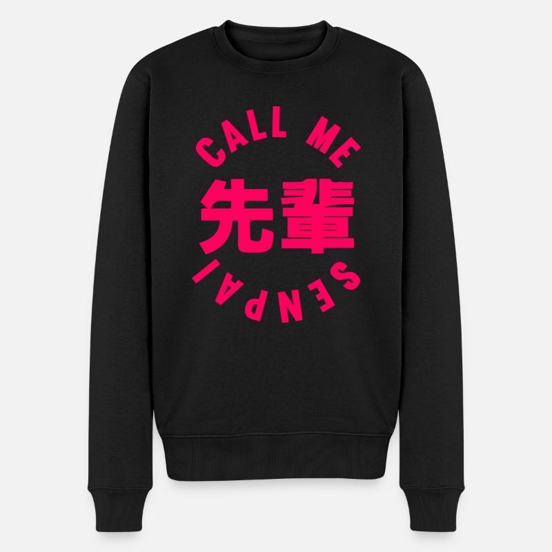 Senpai Japan - Männer Premium Bio Pullover - Schwarz