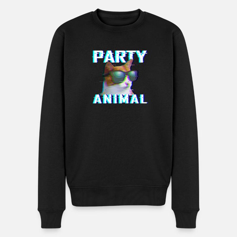 EDM Rave Electro Dubstep Hardstyle - Men's Premium Organic Jumper - black