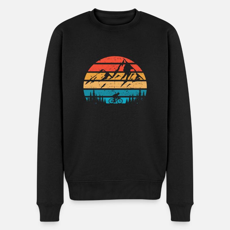 Fahrrad fahren - Männer Premium Bio Pullover - Schwarz
