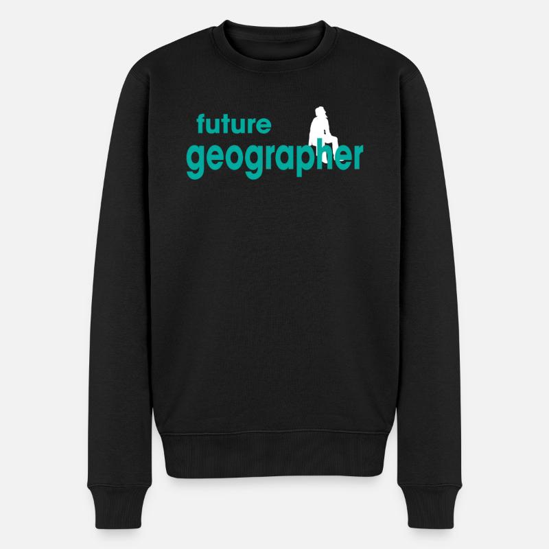Future Geographer - Männer Premium Bio Pullover - Schwarz