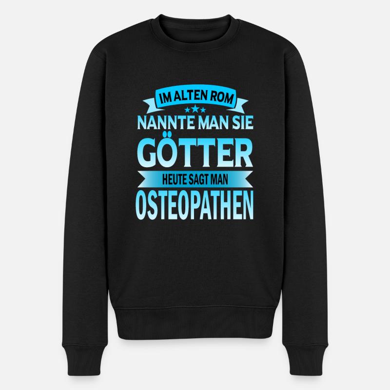 Osteopath Osteapathen Chiropraktiker Beruf Spruch - Männer Premium Bio Pullover - Schwarz
