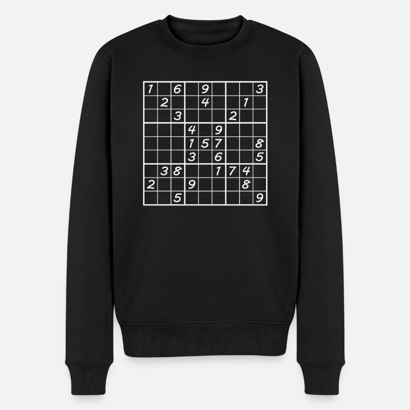 Sudoku Énigme des chiffres - Pull Premium bio Homme - noir
