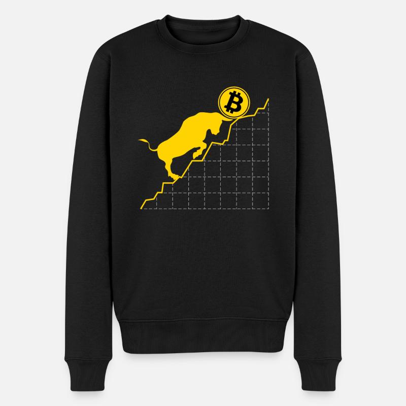 Crypto Pour Bitcoin-Trader Blockchain Bitcoin - Pull Premium bio Homme - noir