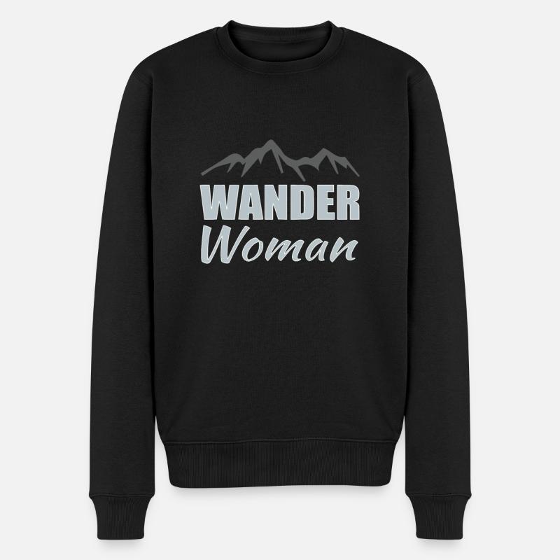 Wander Woman Wandern - Männer Premium Bio Pullover - Schwarz